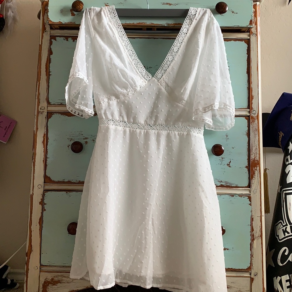 White Flowy Dress Senior Pictures Beach Boho